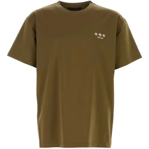 Militärgrünes Baumwoll-T-Shirt , Herren, Größe: L - Tatras - Modalova