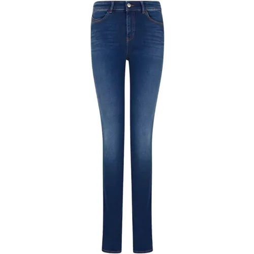 High Waist Skinny Leg Denim Jeans , Damen, Größe: W25 - Emporio Armani - Modalova