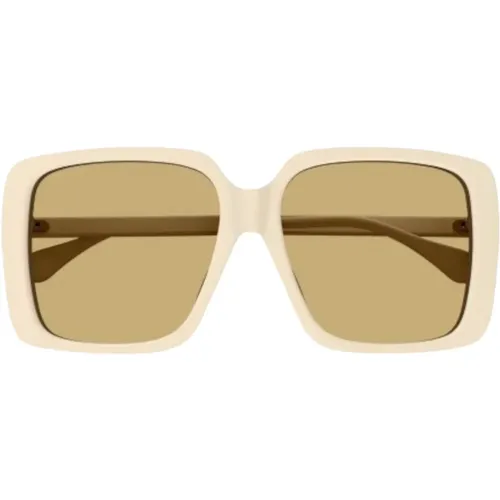 Oversize Ivory Brown Sungles , female, Sizes: 58 MM - Gucci - Modalova