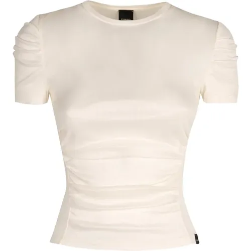 Geripptes Baumwoll-T-Shirt PINKO - pinko - Modalova