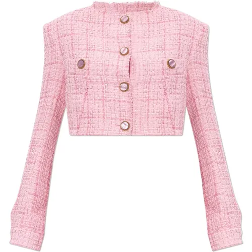 Cropped tweed blazer , female, Sizes: XL, L - Gcds - Modalova