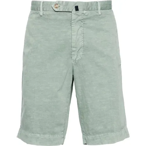 Baumwoll-Leinen-Shorts mit Taschen , Herren, Größe: XL - Incotex - Modalova