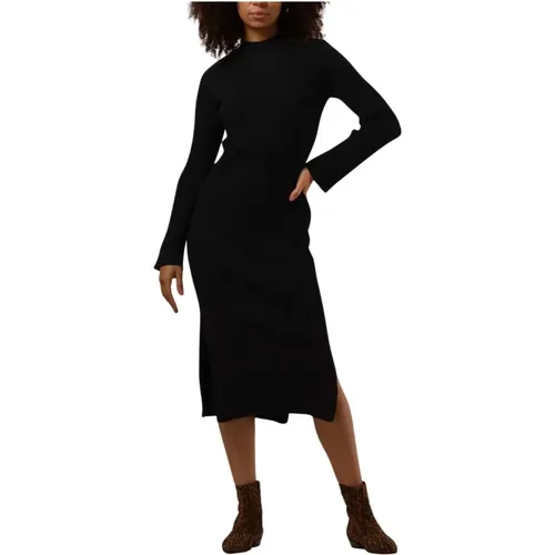 Schwarzes Midi-Kleid für Stilvolle Frauen , Damen, Größe: XS - moss copenhagen - Modalova