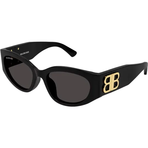 Schwarze Sonnenbrille für den täglichen Gebrauch , Damen, Größe: 55 MM - Balenciaga - Modalova