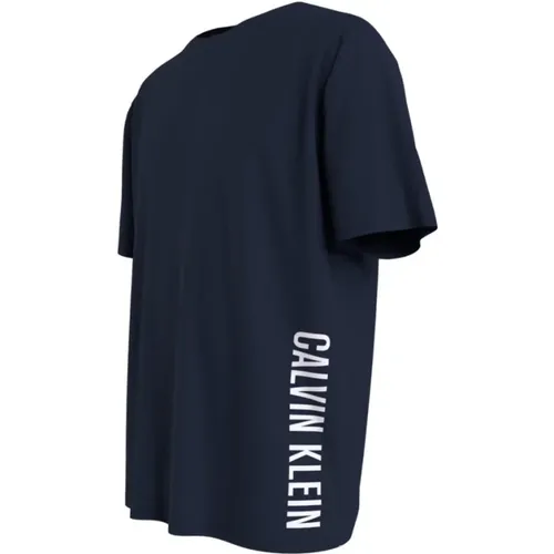 Shirt mit vertikaler Schrift an der Seite - Calvin Klein - Modalova