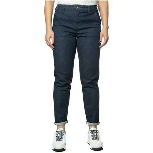 Denim Blu Cropped Jeans , female, Sizes: W26, W30, W29 - Emporio Armani - Modalova