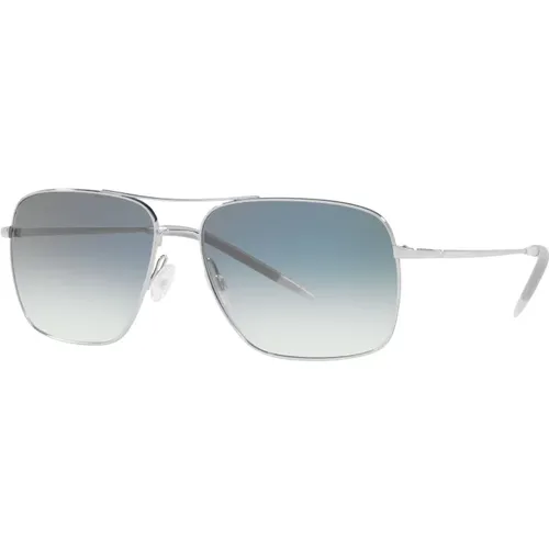 Silver Chrome Sapphire Vfx Sunglasses , male, Sizes: 58 MM - Oliver Peoples - Modalova