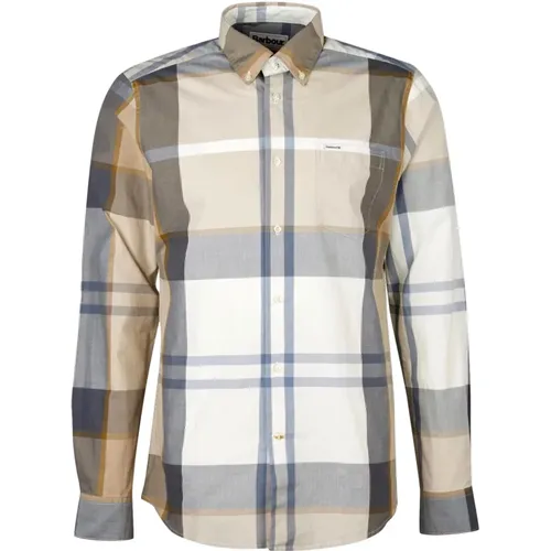 Mens Harris Tailored Shirt in Sand Tartan , male, Sizes: M, L - Barbour - Modalova