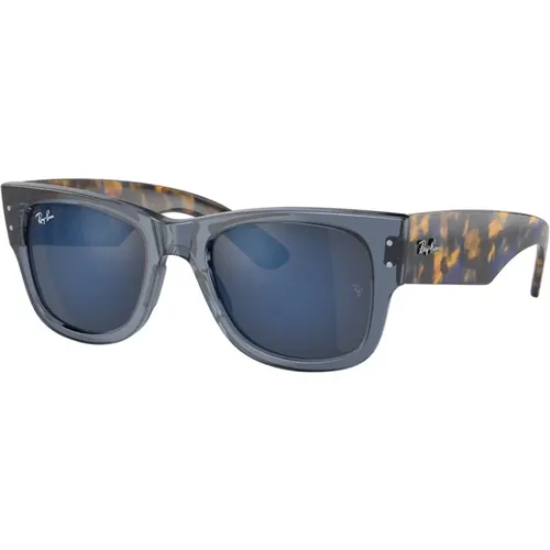 Mega Wayfarer Sonnenbrille Blau Transparent , unisex, Größe: 51 MM - Ray-Ban - Modalova