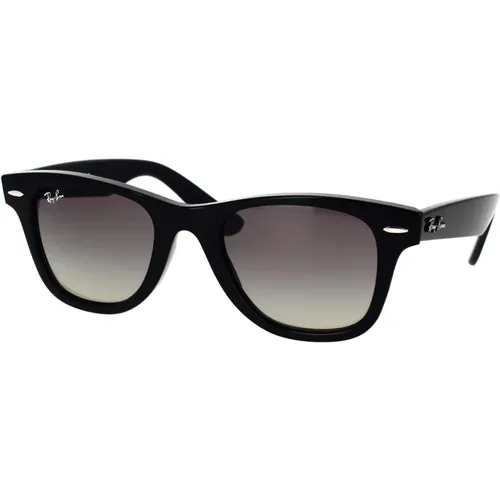 Kinder Eckige Sonnenbrille Schwarz/Grau Verlauf , unisex, Größe: 47 MM - Ray-Ban - Modalova