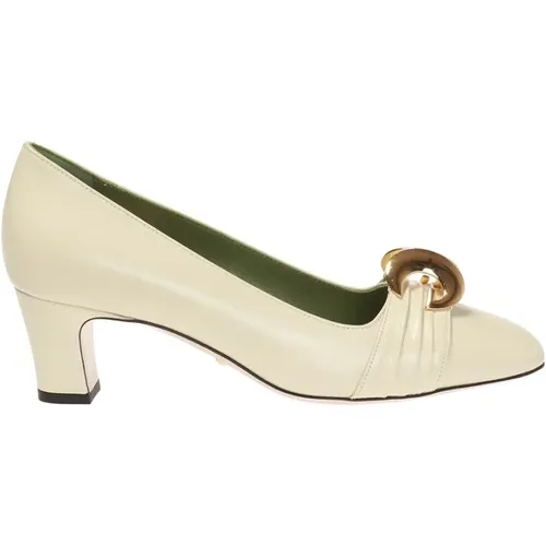 Vintage White Mid-Heel Pump , female, Sizes: 6 UK, 5 1/2 UK - Gucci - Modalova