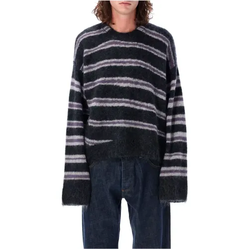 Stripes Crop Sweater Aw24 , male, Sizes: L - Acne Studios - Modalova