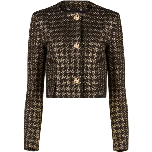 Black Houndstooth Tweed Jacket , female, Sizes: M, XS, S, L - Nina Ricci - Modalova