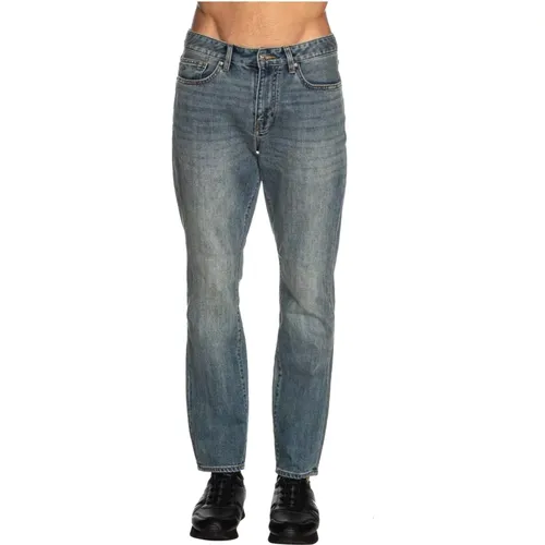 Regular Skinny Fit Denim Jeans , Herren, Größe: W33 - Armani Exchange - Modalova