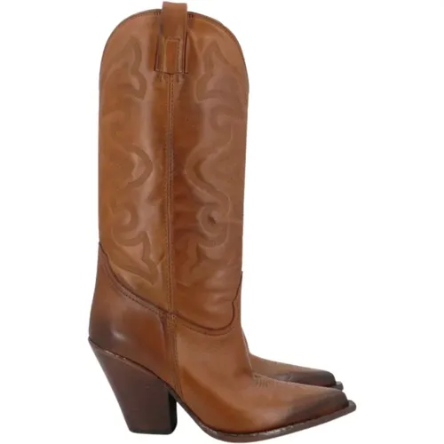 Texan Leather Boots , female, Sizes: 3 UK - Elena Iachi - Modalova