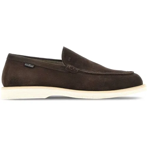 Suede Moccasin , male, Sizes: 5 1/2 UK, 8 UK, 7 1/2 UK, 5 UK - Hogan - Modalova