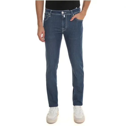 Leonardozip Denim Jeans with Customizable Letters , male, Sizes: W32, W42, W40, W35, W38, W36 - Tramarossa - Modalova
