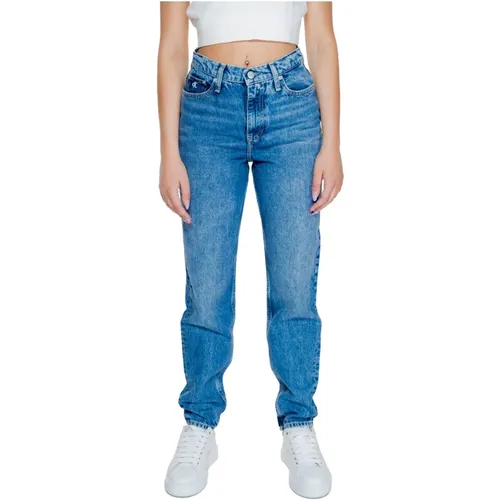 Blaue Einfache Damenjeans mit Reißverschluss , Damen, Größe: W25 L30 - Calvin Klein Jeans - Modalova