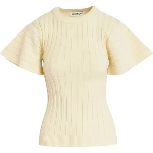 Off White Georgie Top , female, Sizes: XL - Essentiel Antwerp - Modalova