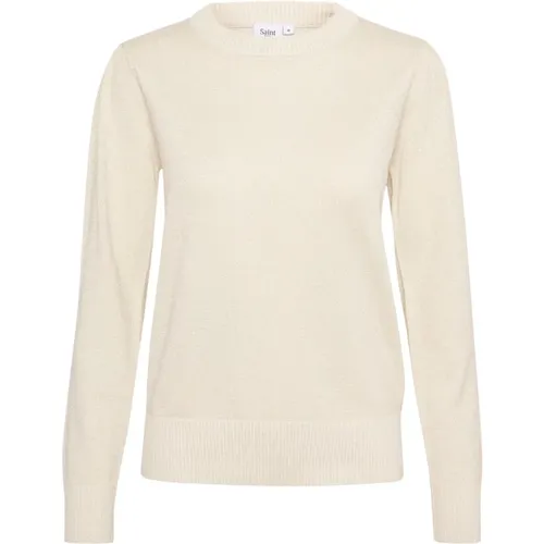 Glitzernder Pullover mit Glitzerdetails , Damen, Größe: XS - Saint Tropez - Modalova