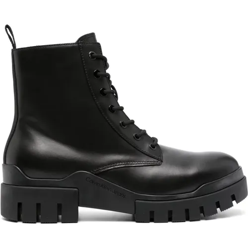 Combat Laceup Ankle Boots , male, Sizes: 8 UK - Calvin Klein Jeans - Modalova