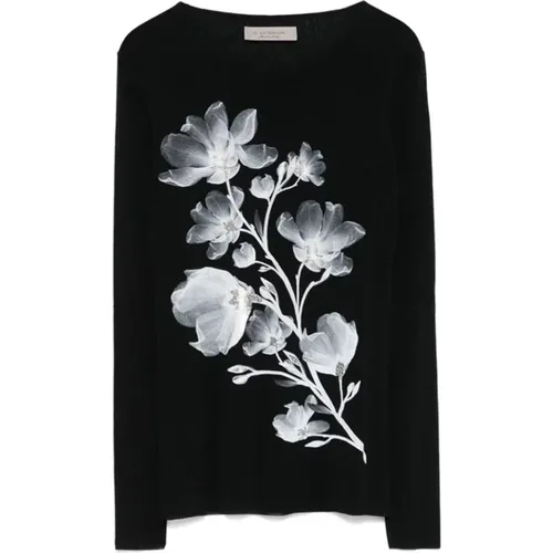 Mesh Blumenmuster Langarm T-shirt - D.Exterior - Modalova