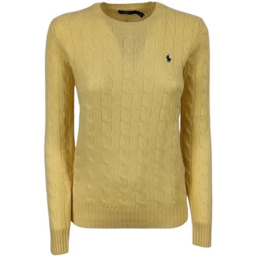Gelbe Sweaters mit Girocollo Trecce - Ralph Lauren - Modalova
