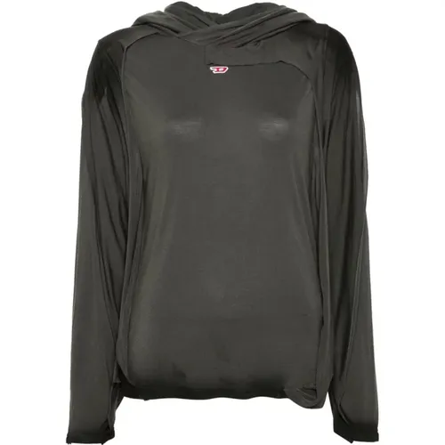 Vintage Hoodie Sweatshirt Jersey Texture , female, Sizes: M - Diesel - Modalova