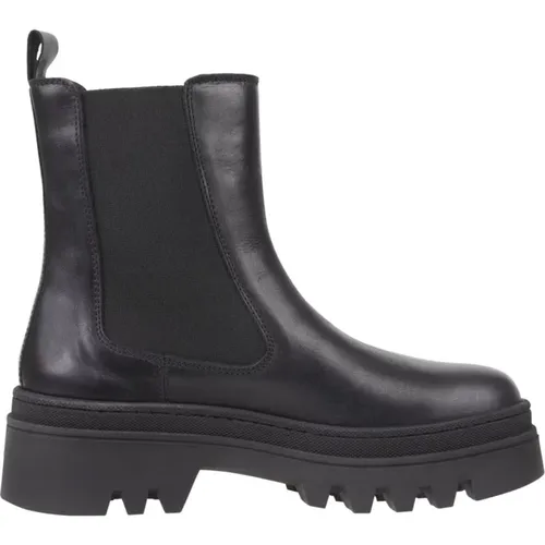 Schwarze Chelsea Stiefeletten , Damen, Größe: 37 EU - Tommy Jeans - Modalova