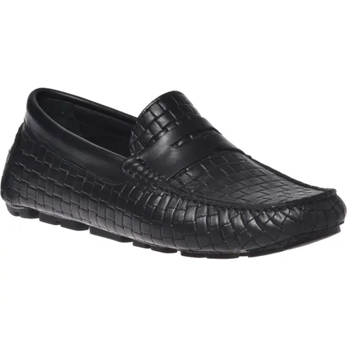 Woven print loafer , male, Sizes: 7 1/2 UK, 6 UK, 7 UK, 10 UK, 8 UK, 11 UK - Baldinini - Modalova