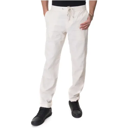 Slim Fit Linen Trousers with Drawstring , male, Sizes: 2XL - Boss - Modalova