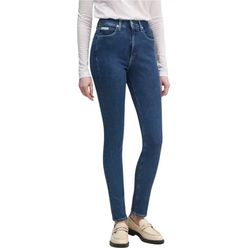 High Rise Skinny Jeans für Frauen , Damen, Größe: W27 L30 - Calvin Klein Jeans - Modalova