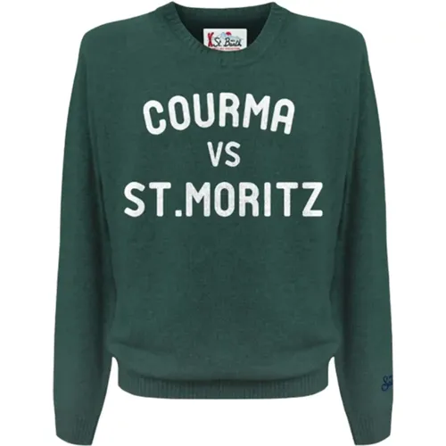 Grüner Courma vs St. Moritz Pullover , Herren, Größe: M - MC2 Saint Barth - Modalova