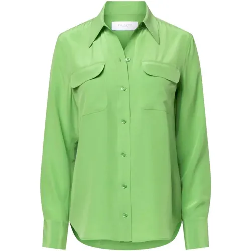 Seiden Signature Shirt , Damen, Größe: S - Equipment - Modalova