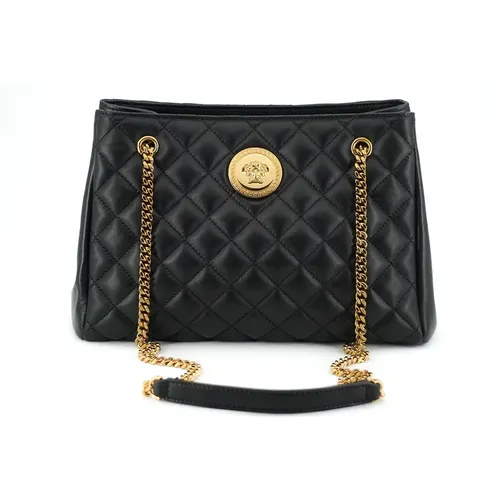 Elegant Quilted Leather Bag , female, Sizes: ONE SIZE - Versace - Modalova