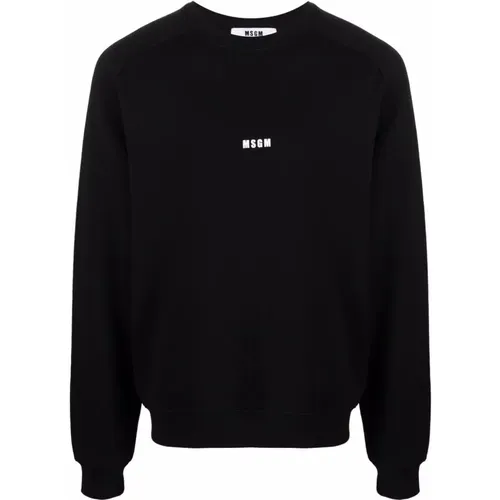 Logo Crew Neck T-shirt , male, Sizes: L, XL - Msgm - Modalova