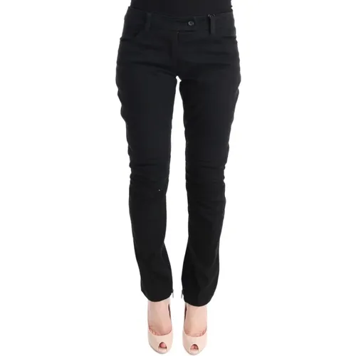 Schicke Schwarze Slim Fit Hose , Damen, Größe: L - Ermanno Scervino - Modalova