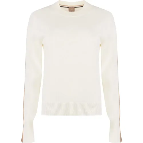 Kaschmirpullover mit gerippten Kanten , Damen, Größe: XL - Hugo Boss - Modalova