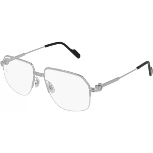 Half Square Clic Rectangular Eyewear , male, Sizes: 56 MM - Cartier - Modalova