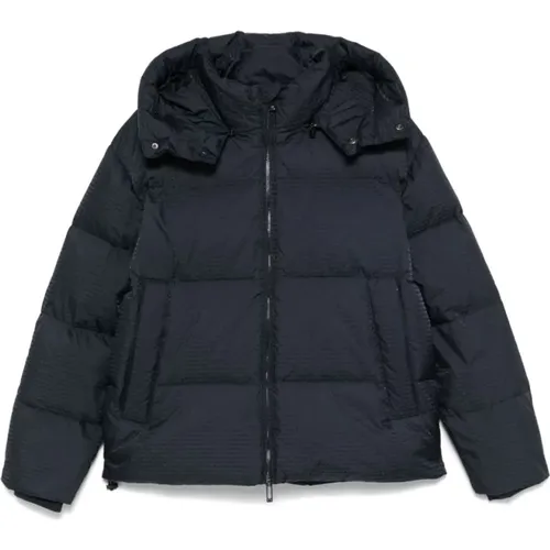 Quilted Padded Coat with Hood , male, Sizes: M, S, 2XL - Emporio Armani - Modalova