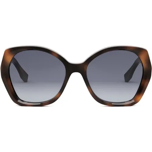 Rectangular Acetate Sunglasses with Tonal Logo , female, Sizes: ONE SIZE - Fendi - Modalova