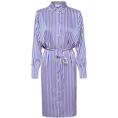 Striped Shirt Dress with Belt , female, Sizes: M, XL, L - Saint Tropez - Modalova