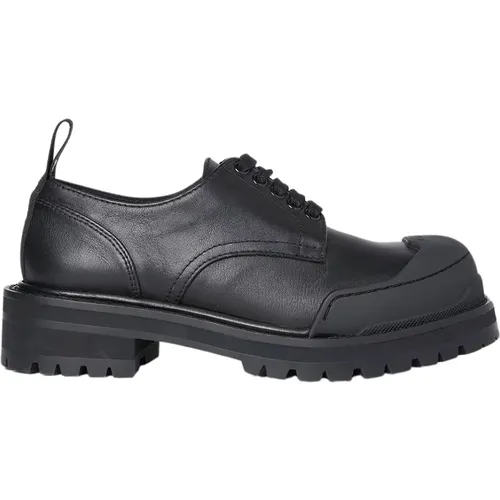 Leather Derby Shoes with Track Sole , female, Sizes: 4 UK, 5 UK, 3 UK, 2 UK - Marni - Modalova