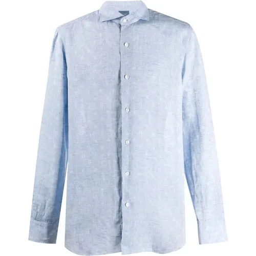 Dandy Life Micro-Pattern Cotton Shirt , male, Sizes: XL - Barba - Modalova