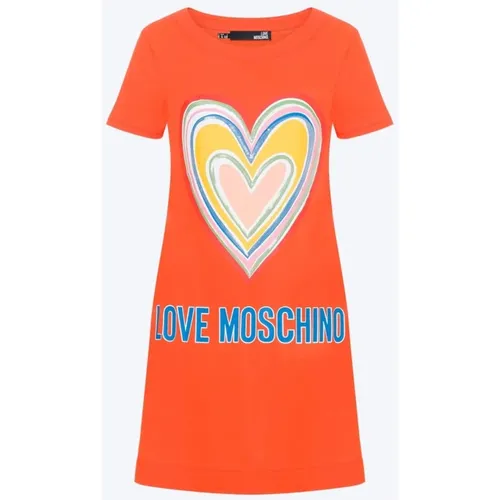 T-Shirts , female, Sizes: M, S - Love Moschino - Modalova