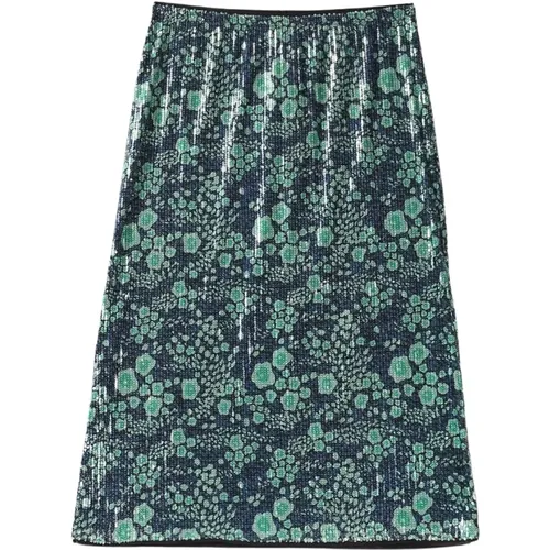 Sequin Flower Midi Skirt , female, Sizes: L, S, XL - BAUM UND PFERDGARTEN - Modalova