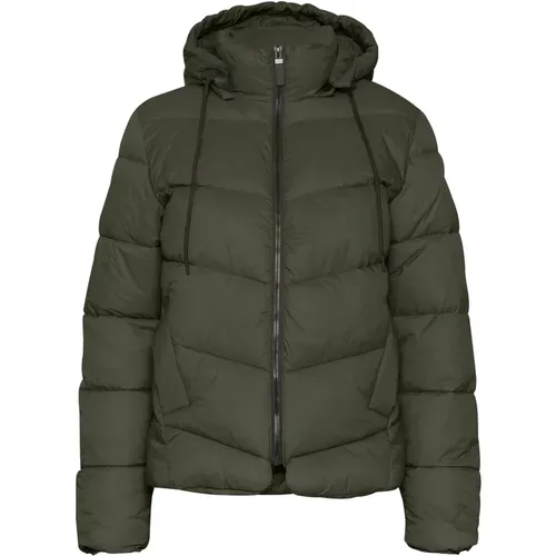 Gepolsterte Waldnachtjacke , Damen, Größe: 3XL - Kaffe - Modalova