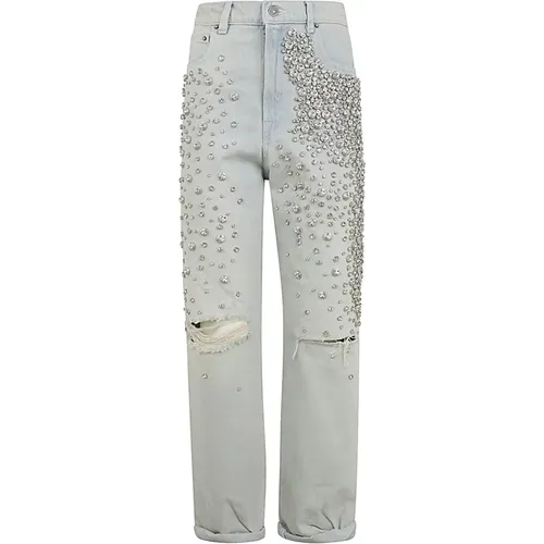 Bleached Washed Denim Jeans , female, Sizes: W27, W28, W25, W26 - Golden Goose - Modalova