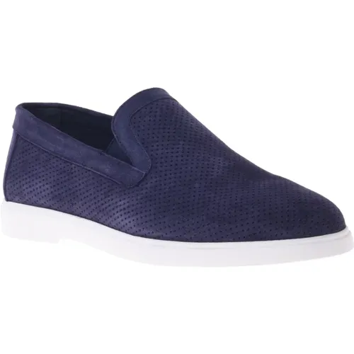 Loafer in perforated suede , Herren, Größe: 43 EU - Baldinini - Modalova