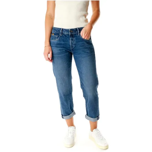 Cropped Boyfriend Fit Mid Waist Jeans , Damen, Größe: W25 L28 - G-Star - Modalova